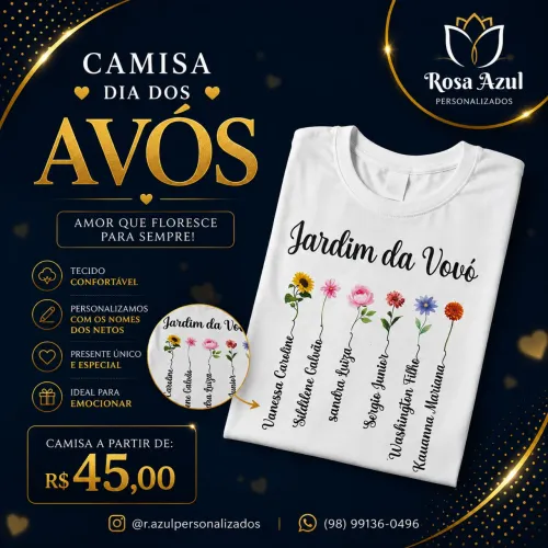 Camisa dia dos avós