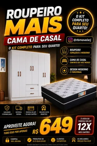 Guarda roupa jamaica + Cama casal