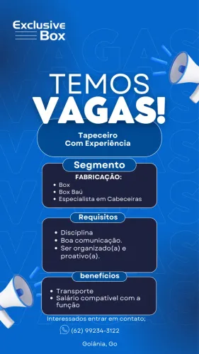 Procura-se TAPECEIRO especialista em cabeceiras.