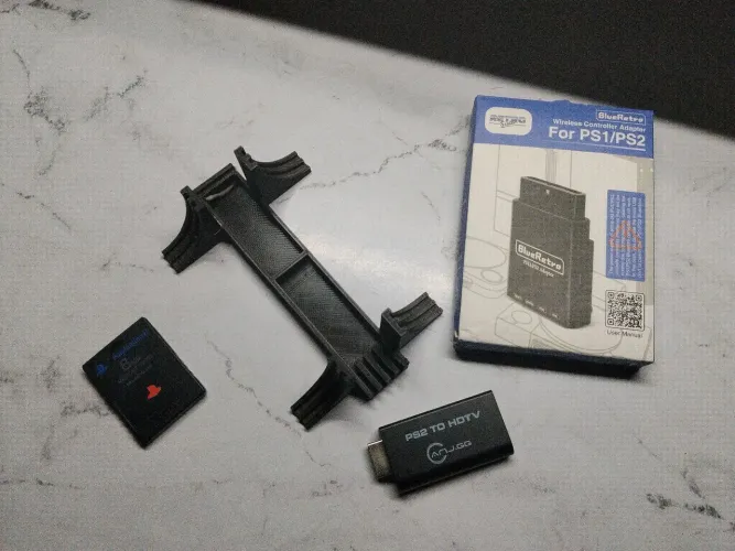 Acessórios PS2 blueretro, suporte vertical, conversor HDMI, Memorie card