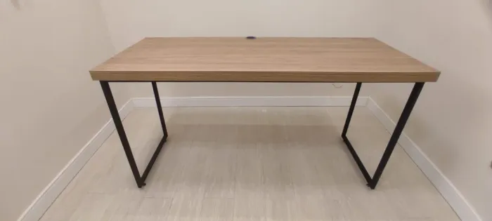 Mesa de Escritório MDF Duplo Estilo Industrial - Robusta