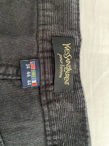 Calça Yves Saint Laurent Veludo Cotelê 