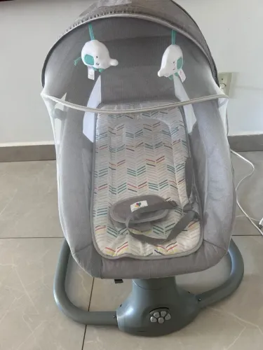 Cadeira de balanço para bebê Mastela Premium elétrica cinza 