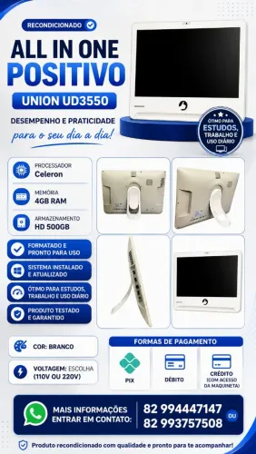 COMPUTADOR ALL IN ONE POSITIVO UNION UD3550 - (RECONDICIONADO)