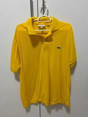 T-shirt camisa Lacoste amarela tamanho 5 Classic fit