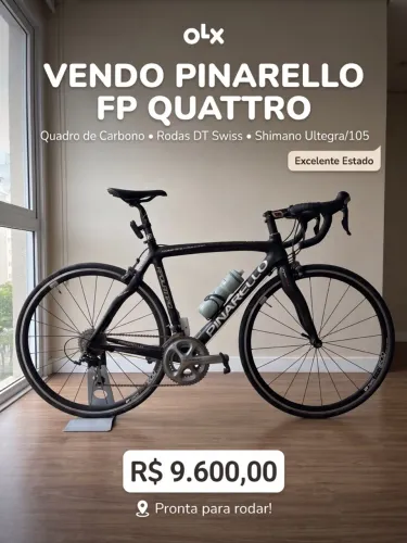 Bicicleta Pinarello FP Quattro Carbono - Rodas DT Swiss PR1600 - Shimano Ultegra/105
