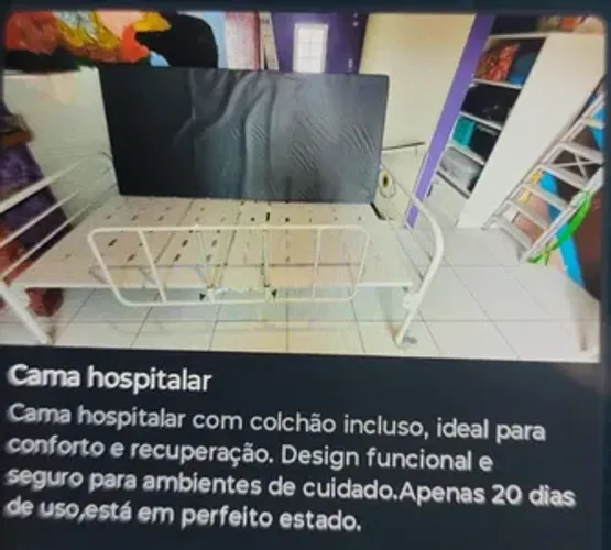 Cama hospitar nova 30 dias de uso