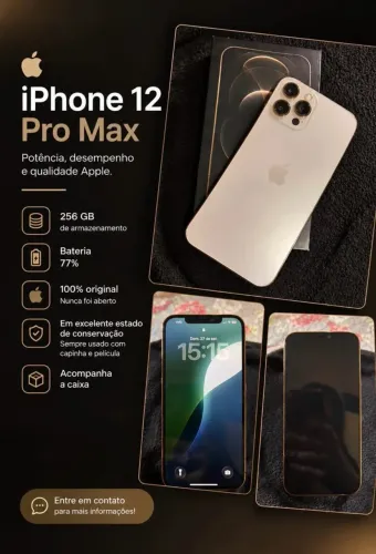 iPhone 12 Pro Max 256GB Dourado