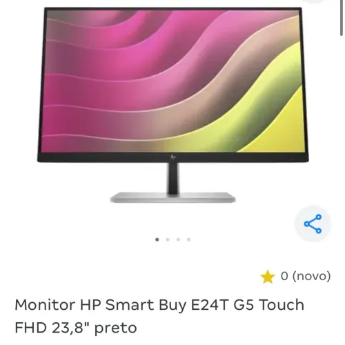 Monitor HP Smart Buy E24T G5 Touch FHD 23,8" preto* NOVO (Caixa)*