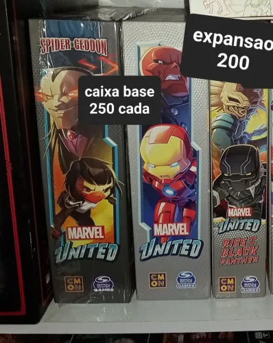 Marvel united + personagens kickstarter