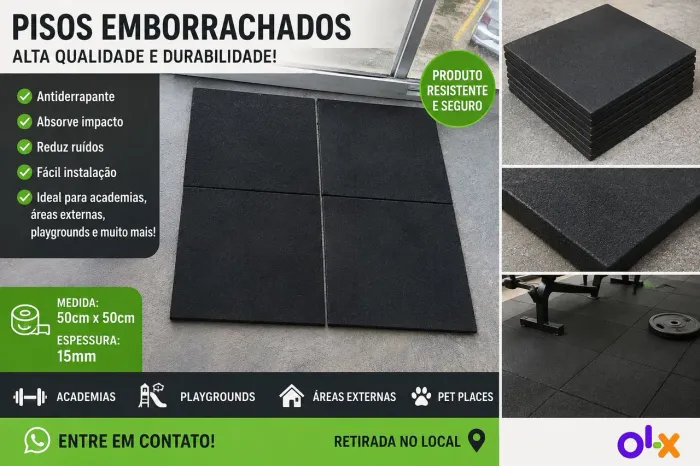 Piso emborrachado preço metro