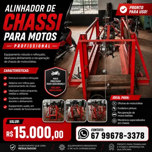 Alinhador de chassi de moto