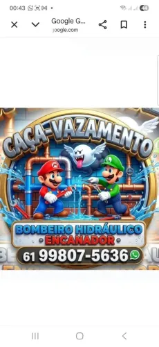 Caça vazamento. Bombeiro hidráulico. 24 horas