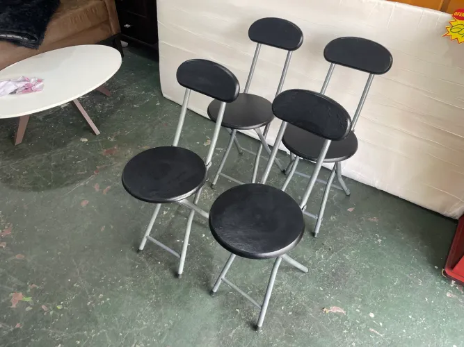 Kit 4 Banquetas Dobráveis com Encosto