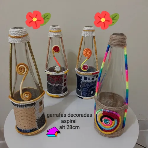 GARRAFAS DECORADAS ASPIRAL
