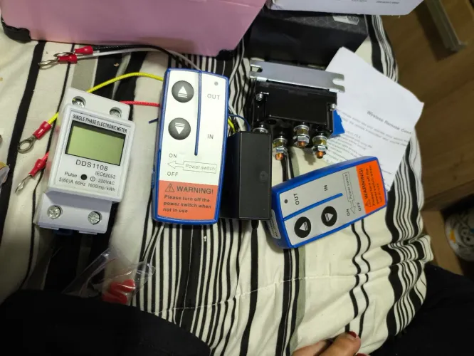 medidor de energia monifàsico DDS1108+ Controle remoto sem fio+receptor+Chave de carga