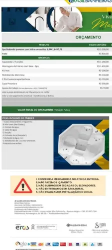 Banheira de hidromassagem em acrílico