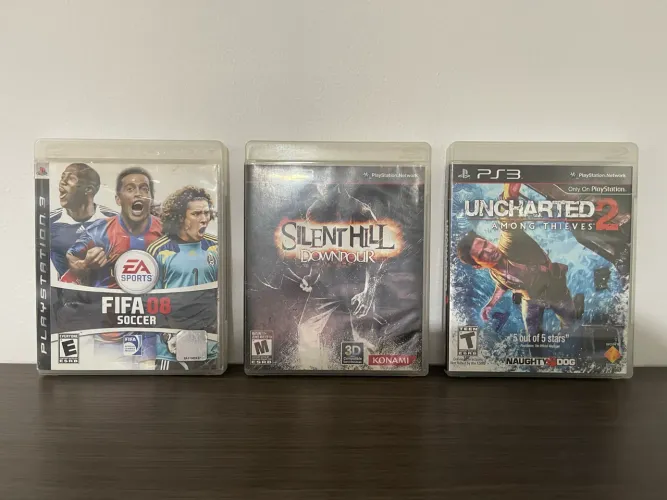 Silent hill downpour ps3 + uncharted 2 + fifa 08 ps3 