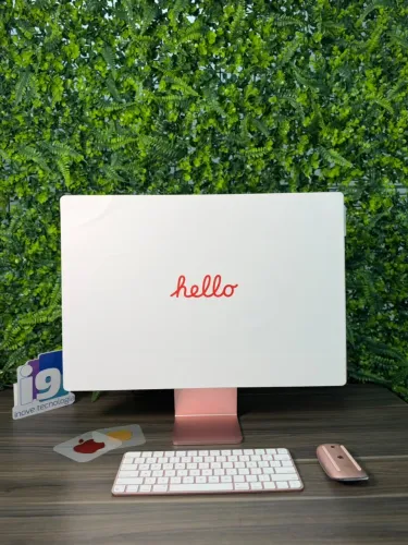 iMac M1 2021 Chip Apple M18GB512GB SSD Cor Rosa Com teclado original Apple com Touch ID