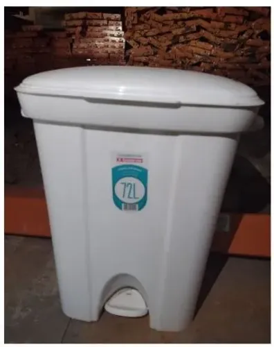 Lixeira c/ Pedal 72L, Lote Móveis Inox e Caixas de Som + Luminárias (Venda Avulsa ou Lote)