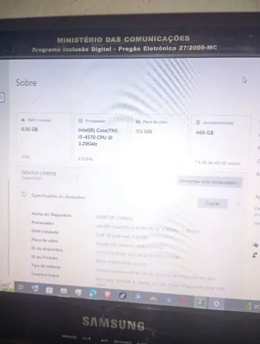 Pc completo com monitor e