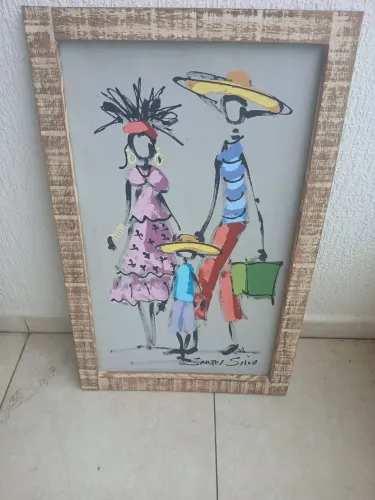 Quadro pintado a óleo pelo artist Jorge Santos silva,em tela e moldura madeira 80x50