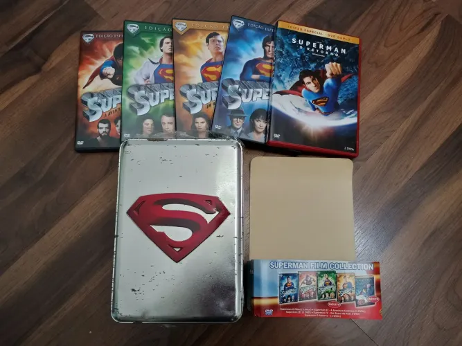 Lata comemorativa DVDs Superman filmes I-IV e O retorno