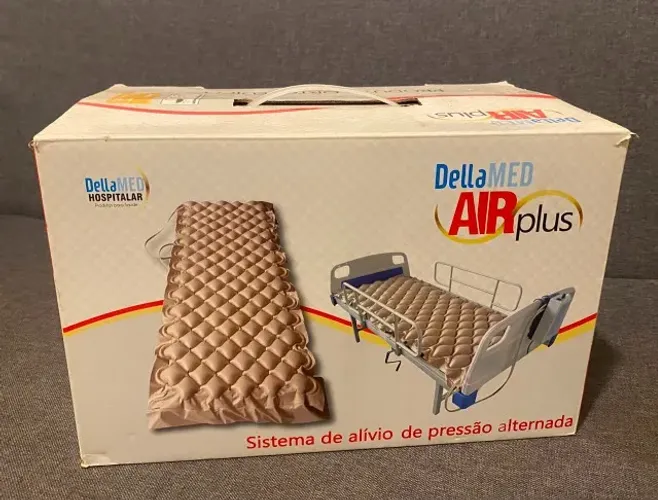 Colchão Pneumático Dellamed Air Plus + Motor + Kit Reparo - Pouquíssimo Uso! Impecável!