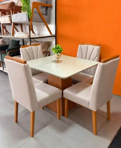Mesa de janta Prada com 4 cadeiras nova a pronta entrega
