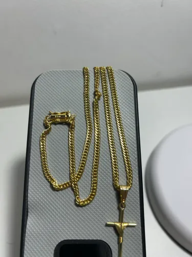 Corrente banhada a ouro 18k
