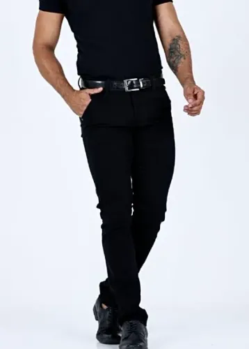 Calça brim sarja masculina algodão
