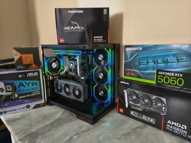 Pc gamer am5 Ryzen 7 7700/ 32gb ddr5/ Rtx5060/ fonte 850watts Gold