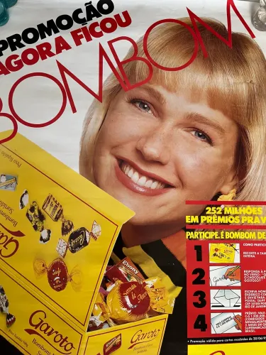 Pôster Xuxa raro Páscoa anos 90