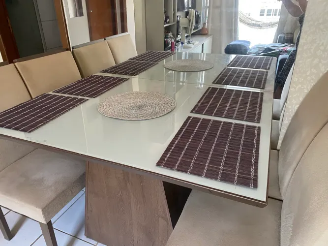 Jogo de mesa luxo com 4 cadeiras