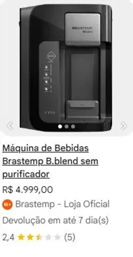 UN.PLUG B.BLEND PORTÁTIL BRASTEMP .MAQUINA DE REFRIGERANTE,DRINKS,AGUA COM GÁS,  CAFES ...