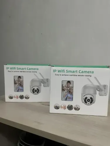 Kit 2 Câmeras Segurança Ip Interna Externa Wifi iCSee Infravermelho Prova D?Água - HW