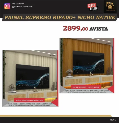 PAINEL SUPREMO RIPADO E NICHO NATIVE