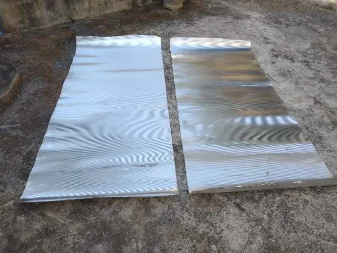 Alumínio Corrugado: 2 Chapas: 1m x 80cm cada - 1,4 Kg: Material de Construção e Alvenaria.
