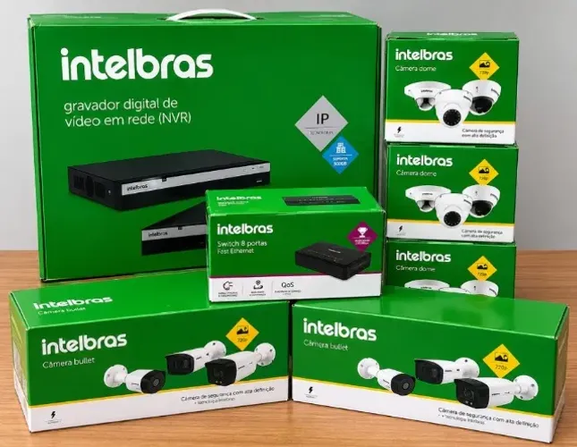 LOTE DE CÂMERAS E EQUIPAMENTOS INTELBRAS - TUDO NOVO!