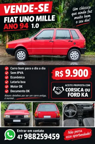 Fiat Uno Mille 1.0 Electronic 4P 1994