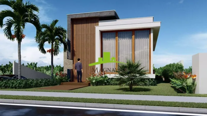Alphaville Salvador 2. Casa à Venda com 455m², 4 Suítes, Piscina de Borda Infinita, Varand
