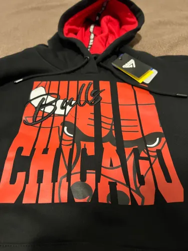 Blusa de moletom preta NBA - Chicago Bulls