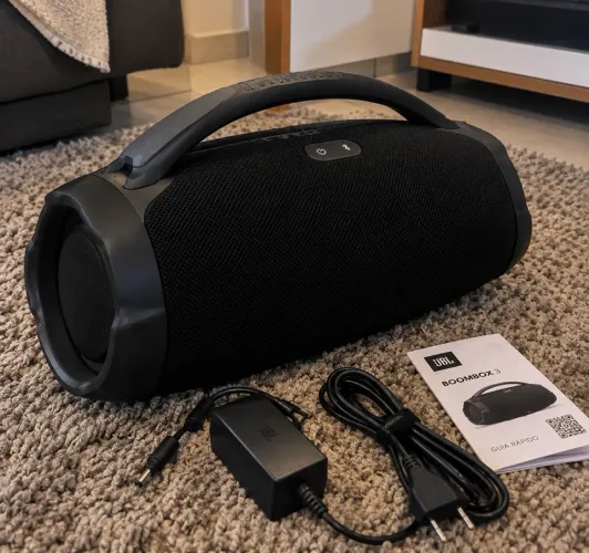 Caixa De Som Boombox Bluetooth Bivolt - PRETA