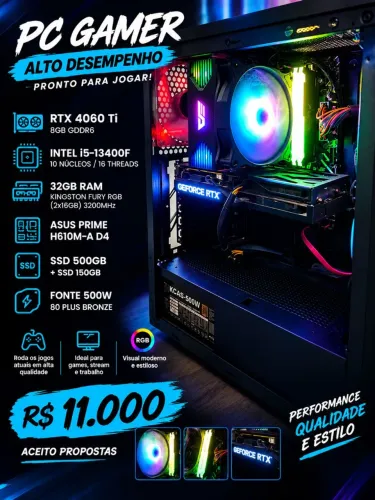 ?Pc gamer monstro Aceito cartão de crédito e negócio