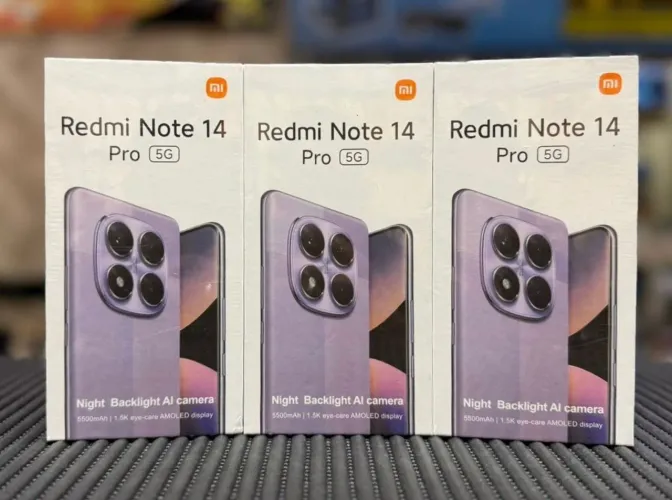 Poucas peças REDMI NOTE 14 Pro 5G 256GB/8RAM BRANCO E PRETO