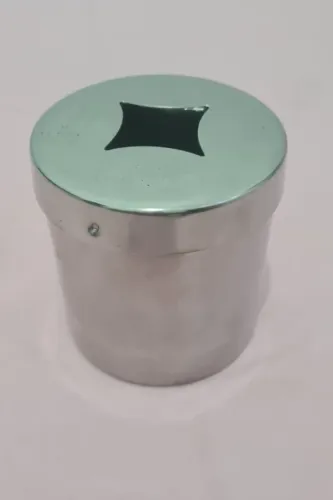 Porta algodão inox e pinça curva