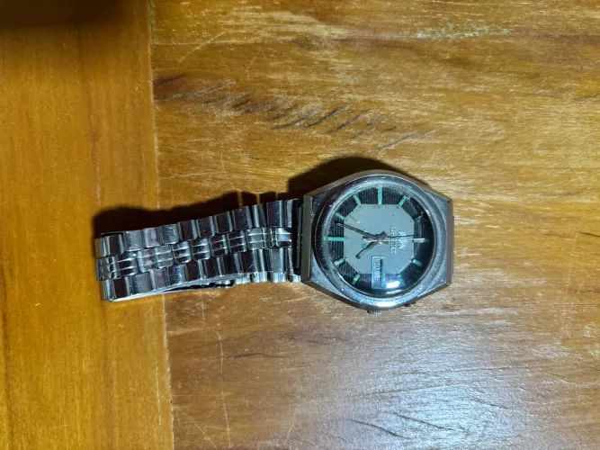 Orient 3 Estrelas Automático Vintage Azul 21 Jewels Funcionando