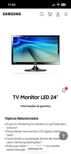 Monitor Led Samsung 24 pol