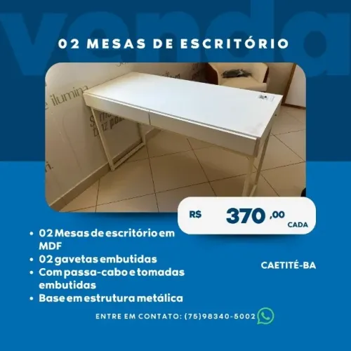 02 MESAS DE ESCRITÓRIO