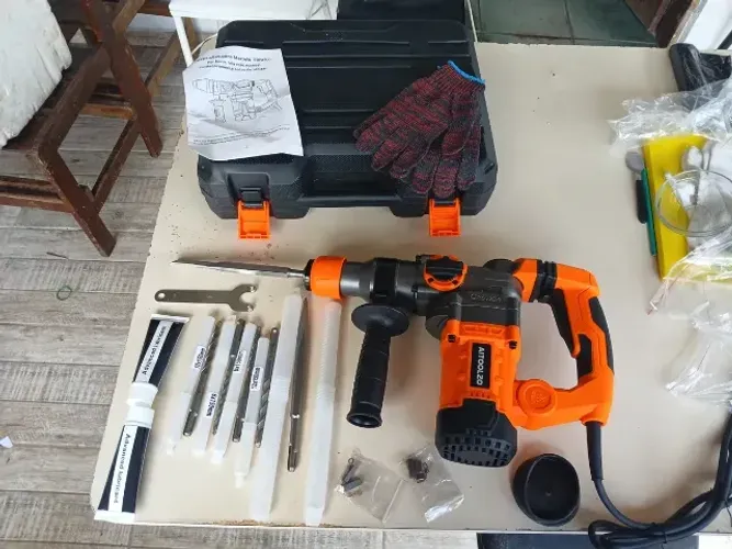 Martelete Rotativo Rompedor Aitoolzo 2200w + Kit Completo Laranja 220v